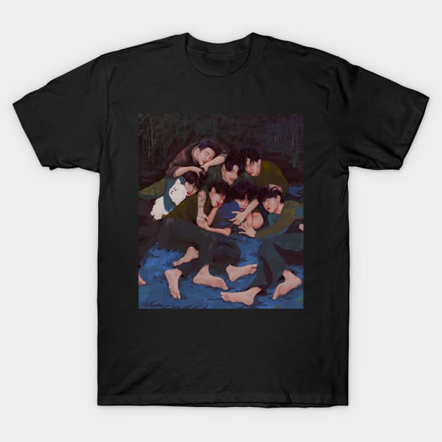 Sleeping Bangtan pt.2 T-Shirt by Elsa-draws